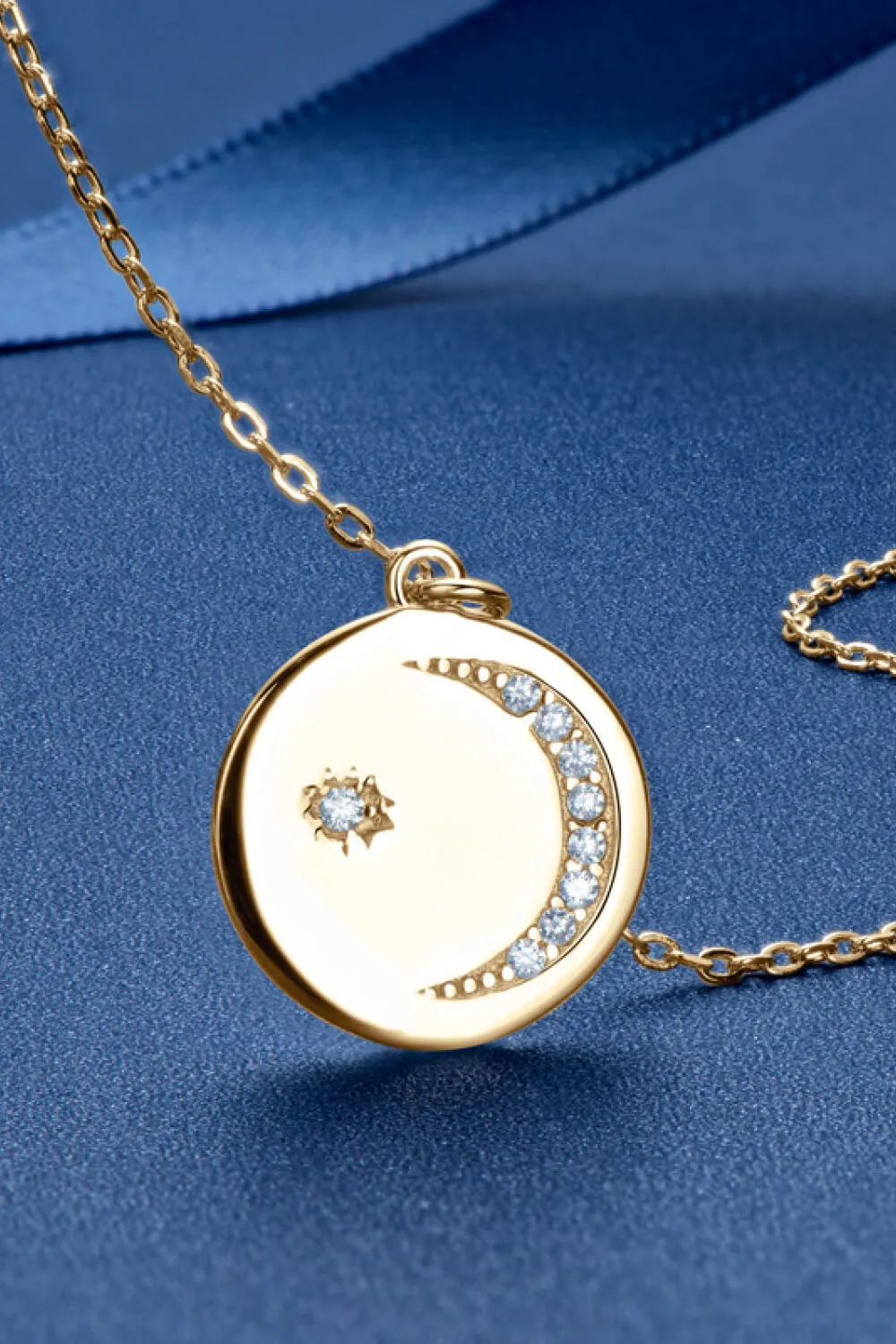 Moissanite Round Pendant Necklace, image 6