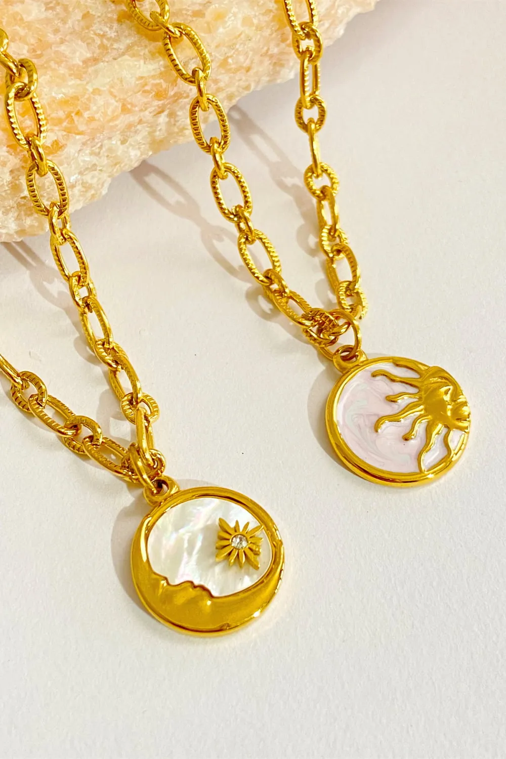 Round Pendant Stainless Steel Necklace, image 8