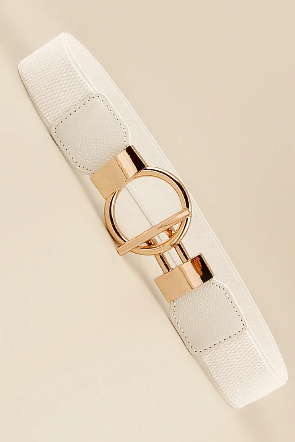 Circle Shape Buckle Zinc Alloy Buckle PU Leather Belt, image 10