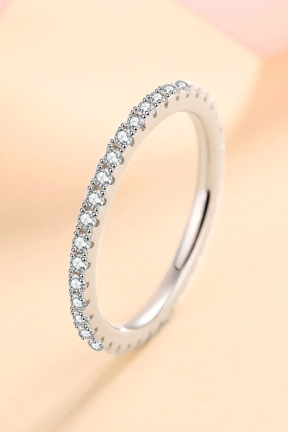 Curious Time 925 Sterling Silver Moissanite Ring, image 4