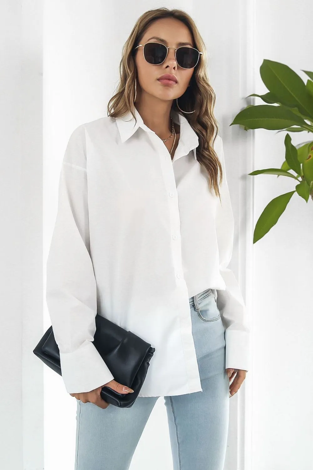 Dropped Shoulder Longline Shirt, image 2