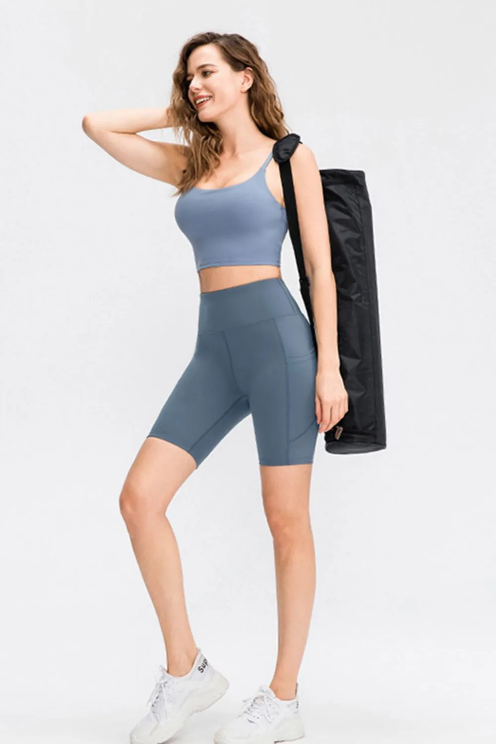 Wide Waistband Sports Shorts with Pockets, image 5