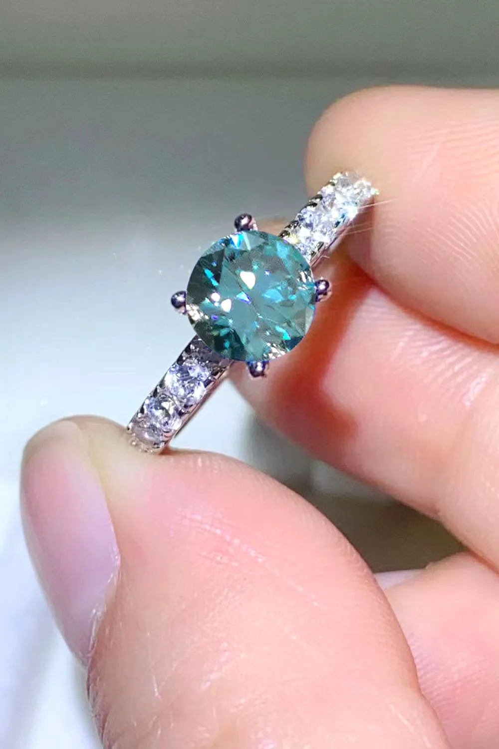Future Style 1 Carat Moissanite Side Stone Ring, image 2