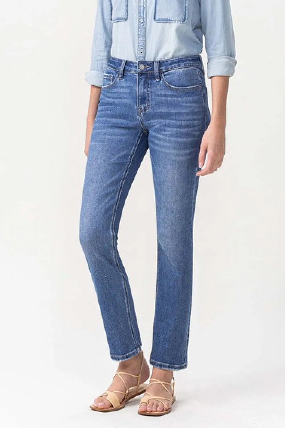 Full Size Maggie Midrise Slim Ankle Straight Jeans, image 3