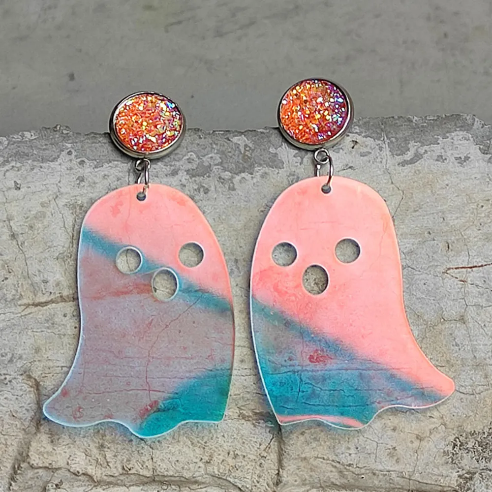 Ghost Shape Acrylic Dangle Earrings, image 3