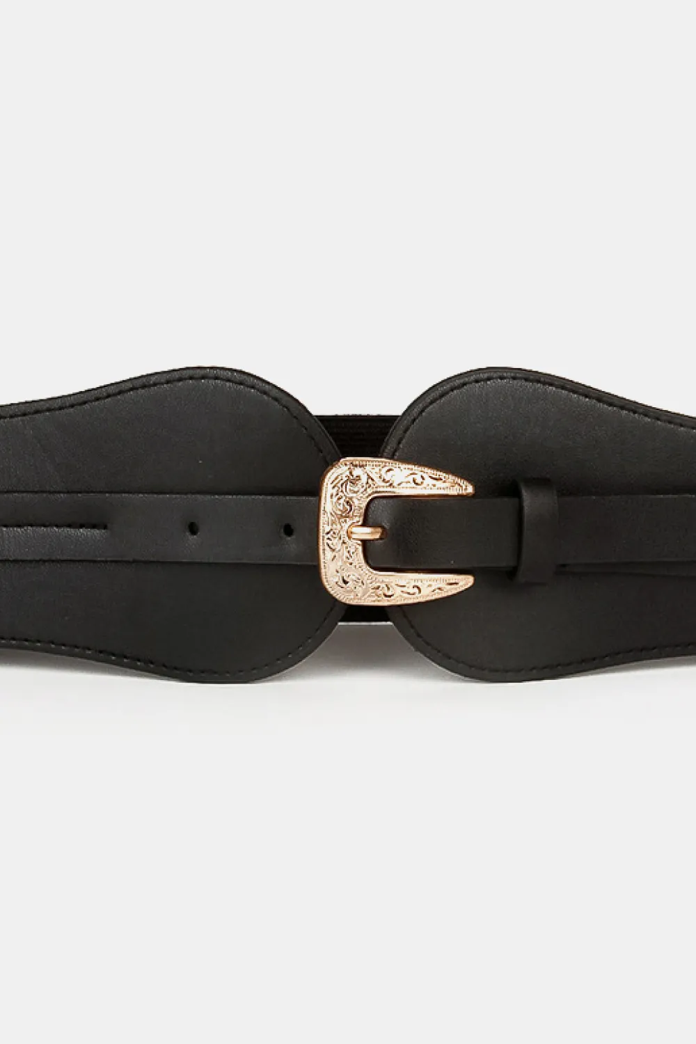 Wide Elastic Belt with Alloy Buckle, image 6