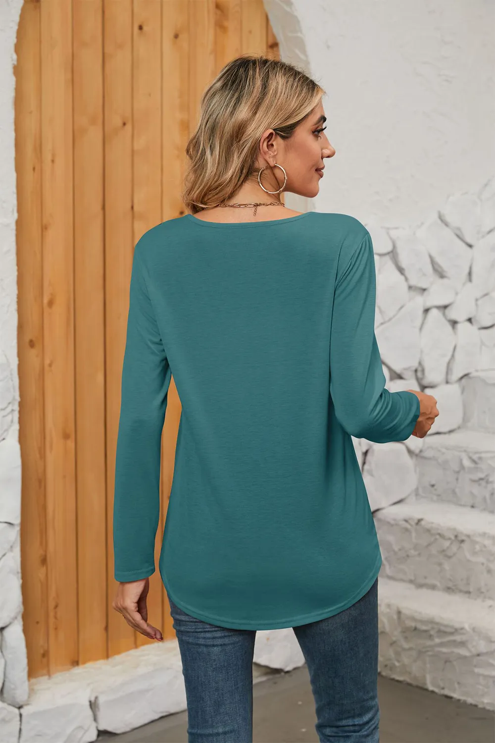 Square Neck Long Sleeve T-Shirt, image 20