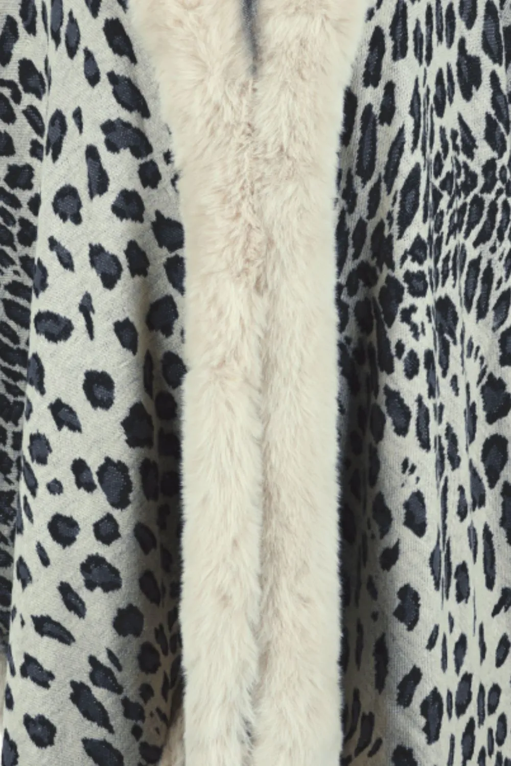 Leopard Open Front Poncho, image 9