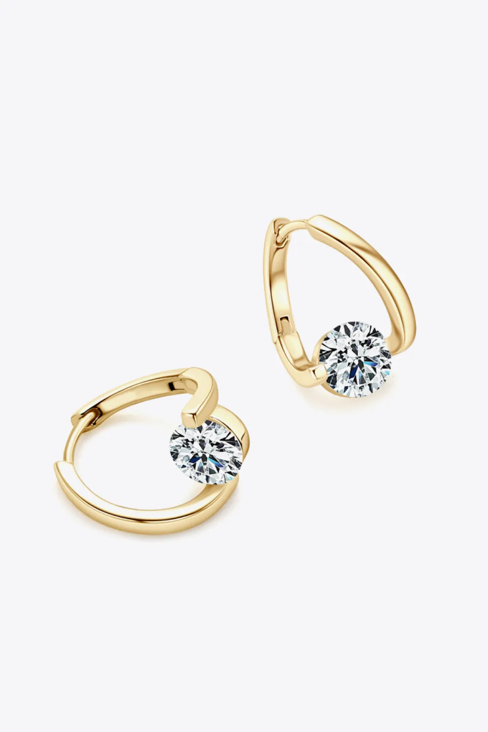 2 Carat Moissanite 925 Sterling Silver Heart Earrings, image 5