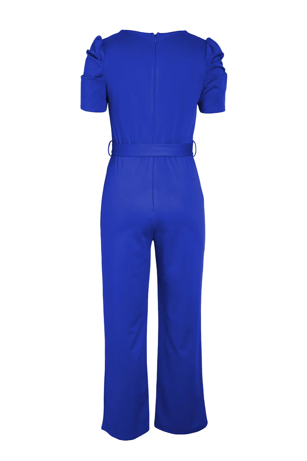Belted Puff Sleeve V-Neck Jumpsuit, image 10