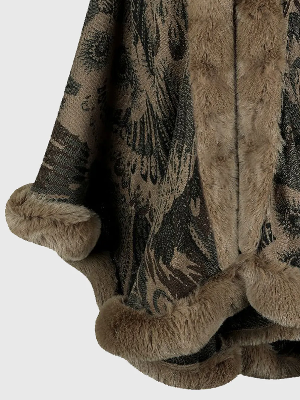 Printed Open Front Poncho, image 13