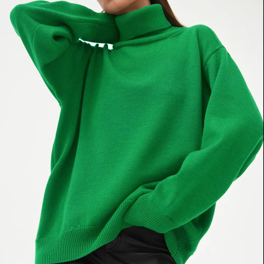 Turtle Neck Dropped Shoulder Sweater, image 8
