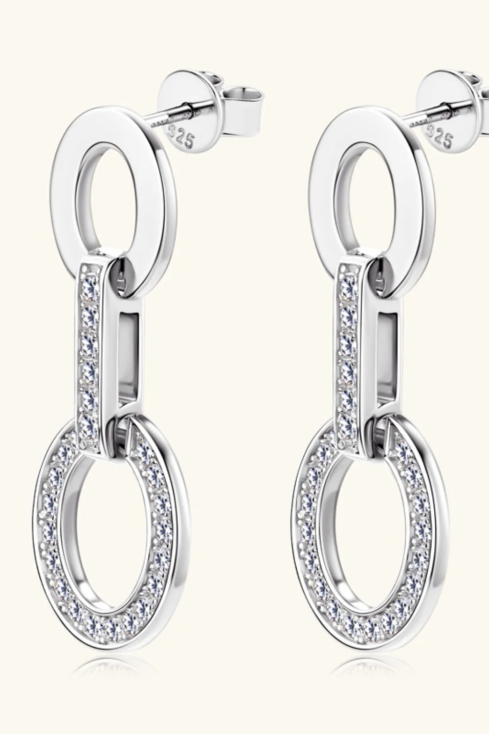 Moissanite 925 Sterling Silver Earrings, image 4