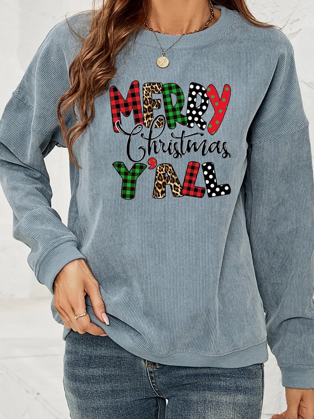 MERRY CHRISTMAS Y'ALL Graphic Sweatshirt, image 4