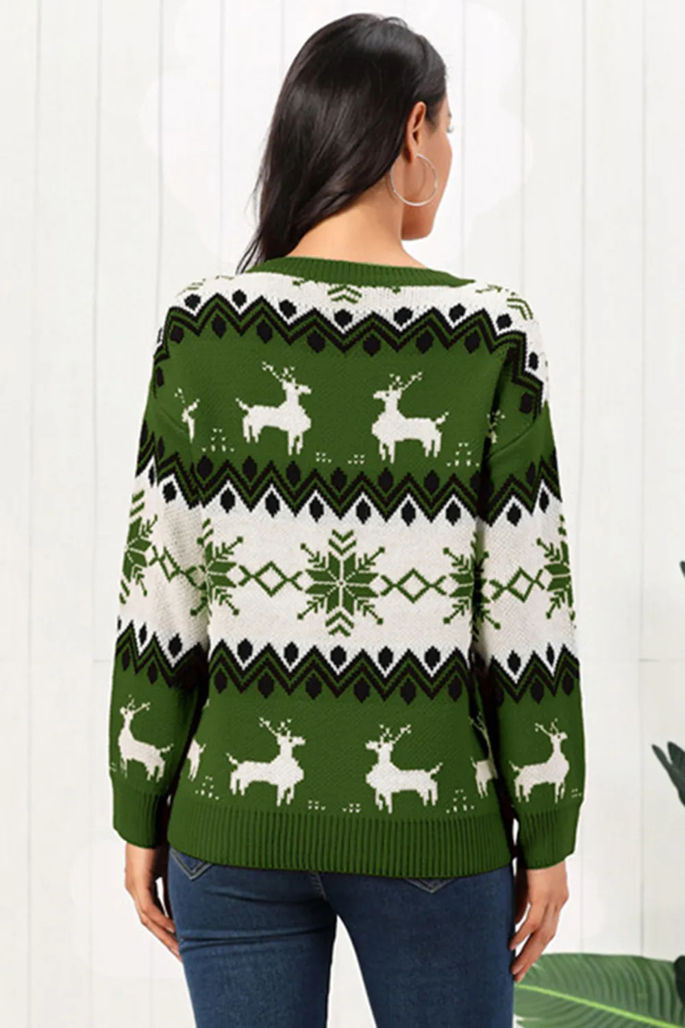 Reindeer Round Neck Sweater, image 8