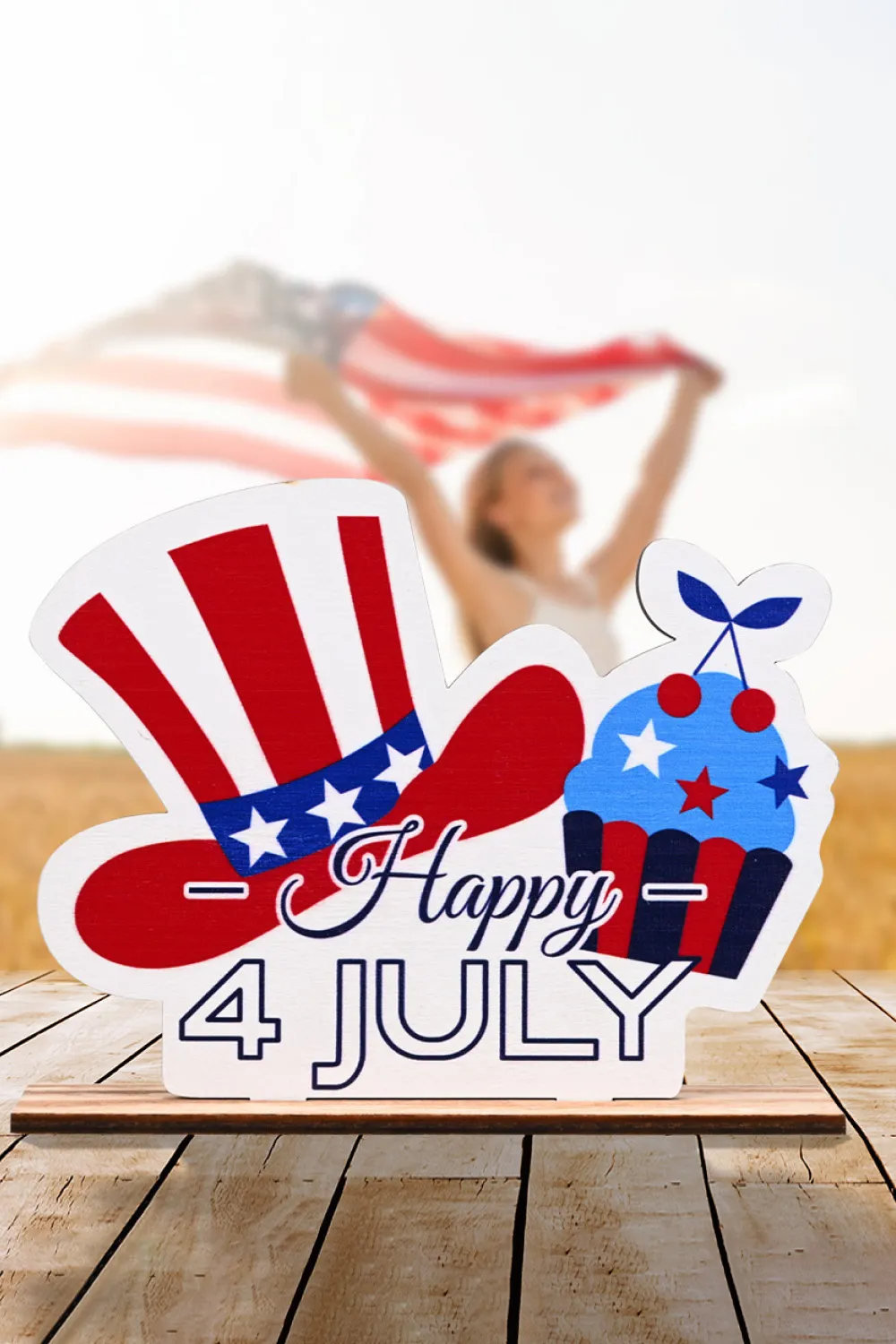 Independence Day Plywood Decor Ornament, image 3