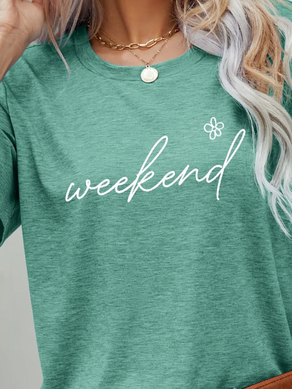 WEEKEND Flower Graphic Short Sleeve Tee, image 12