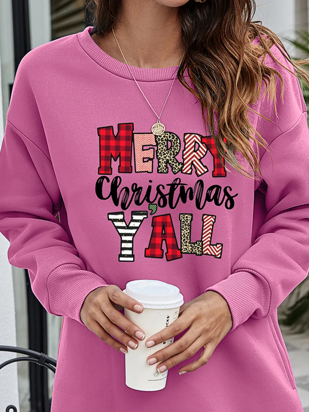 MERRY CHRISTMAS Y'ALL Graphic Sweatshirt, image 4