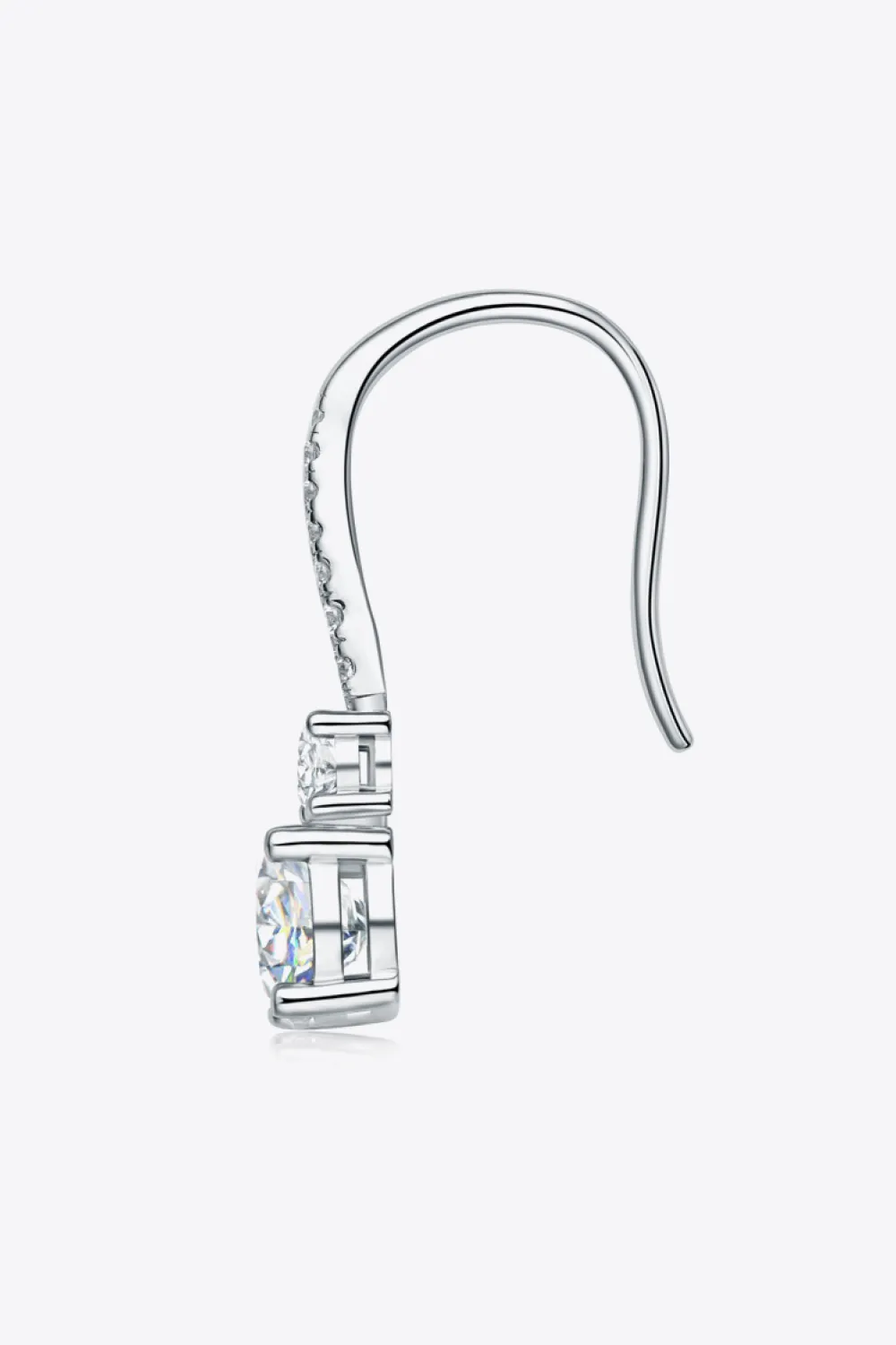2 Carat Moissanite 925 Sterling Silver Drop Earrings, image 5