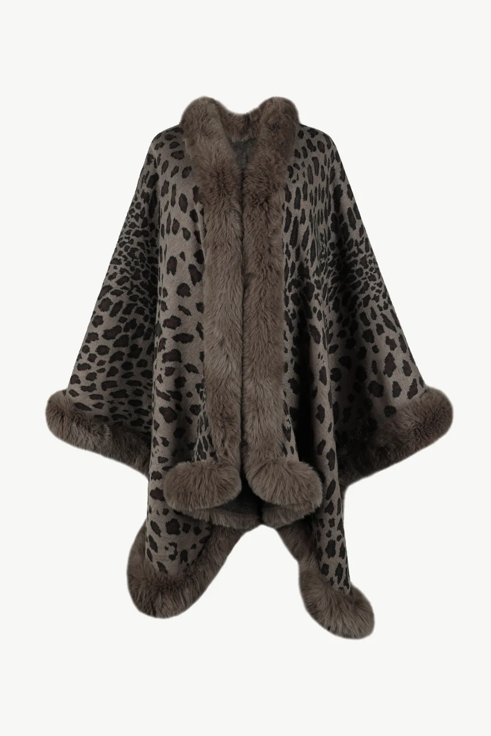 Leopard Open Front Poncho, image 10