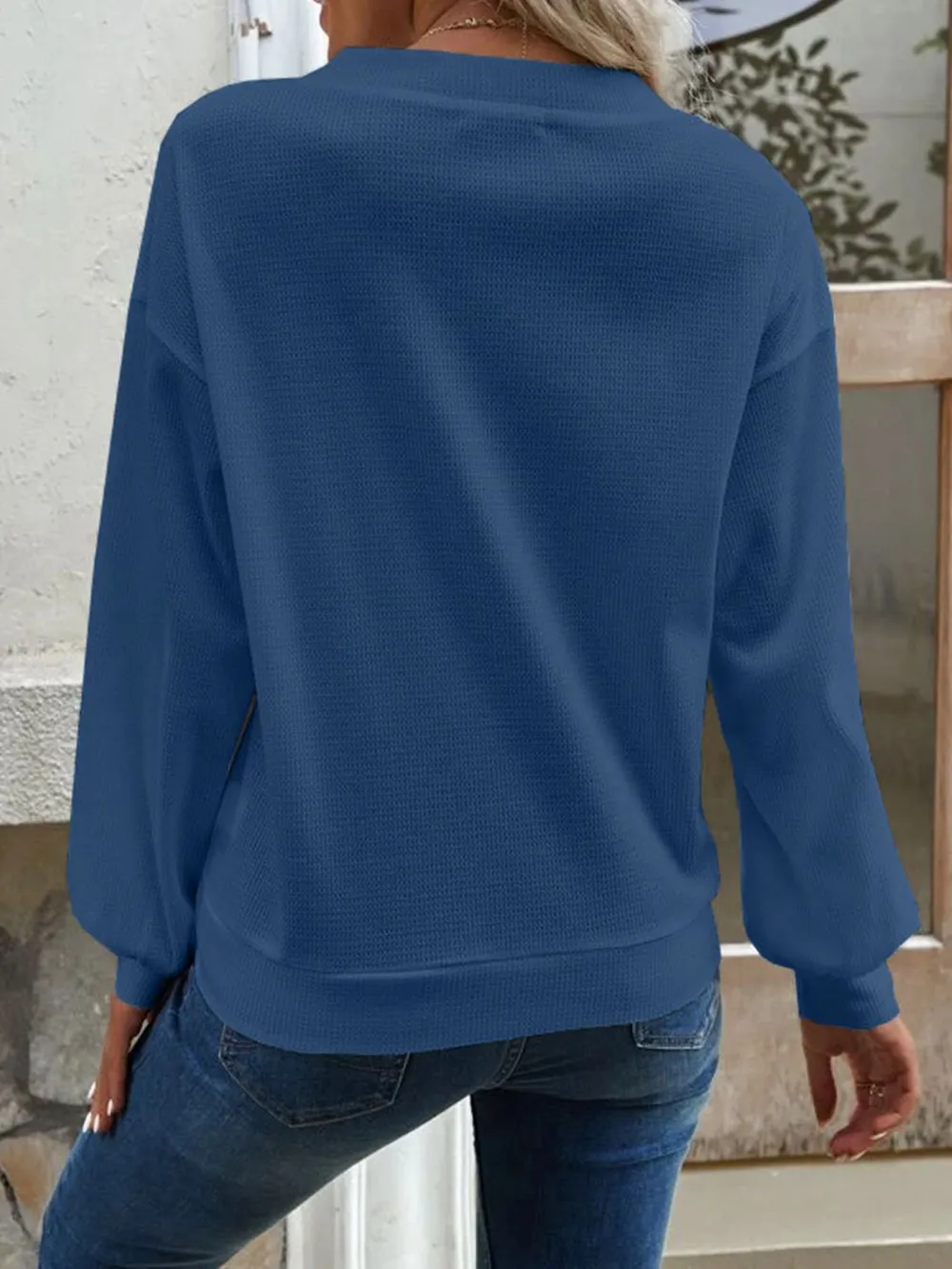 V-Neck Dropped Shoulder Blouse, image 11