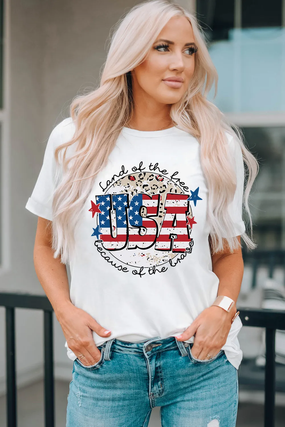 USA Graphic Round Neck Tee, image 2