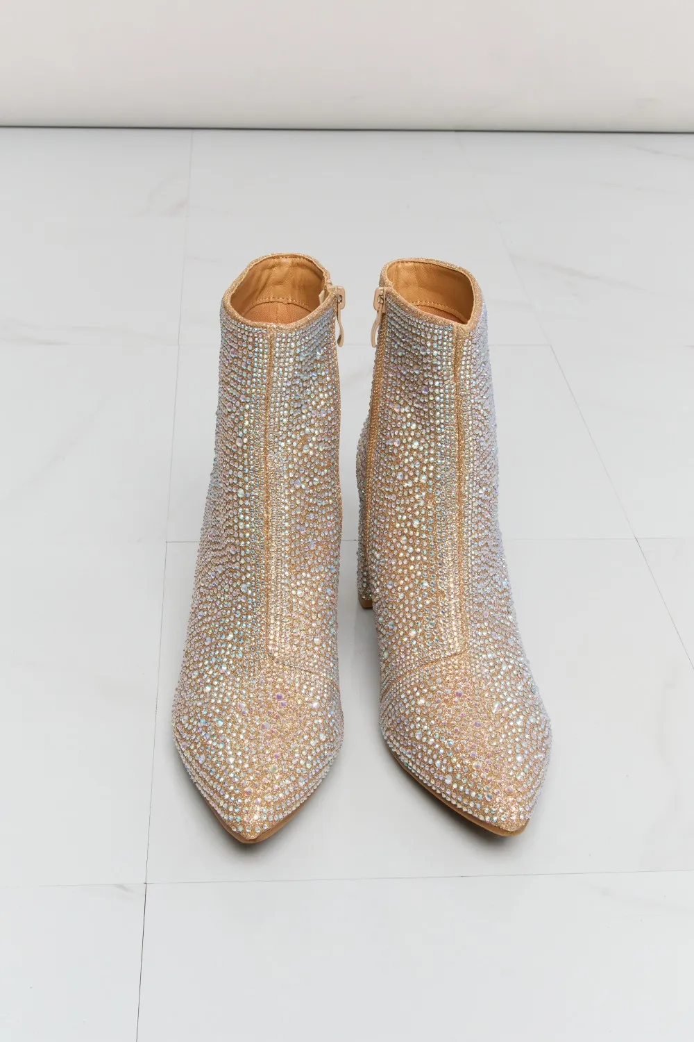 Rhinestone Pointed Toe Booties, image 5