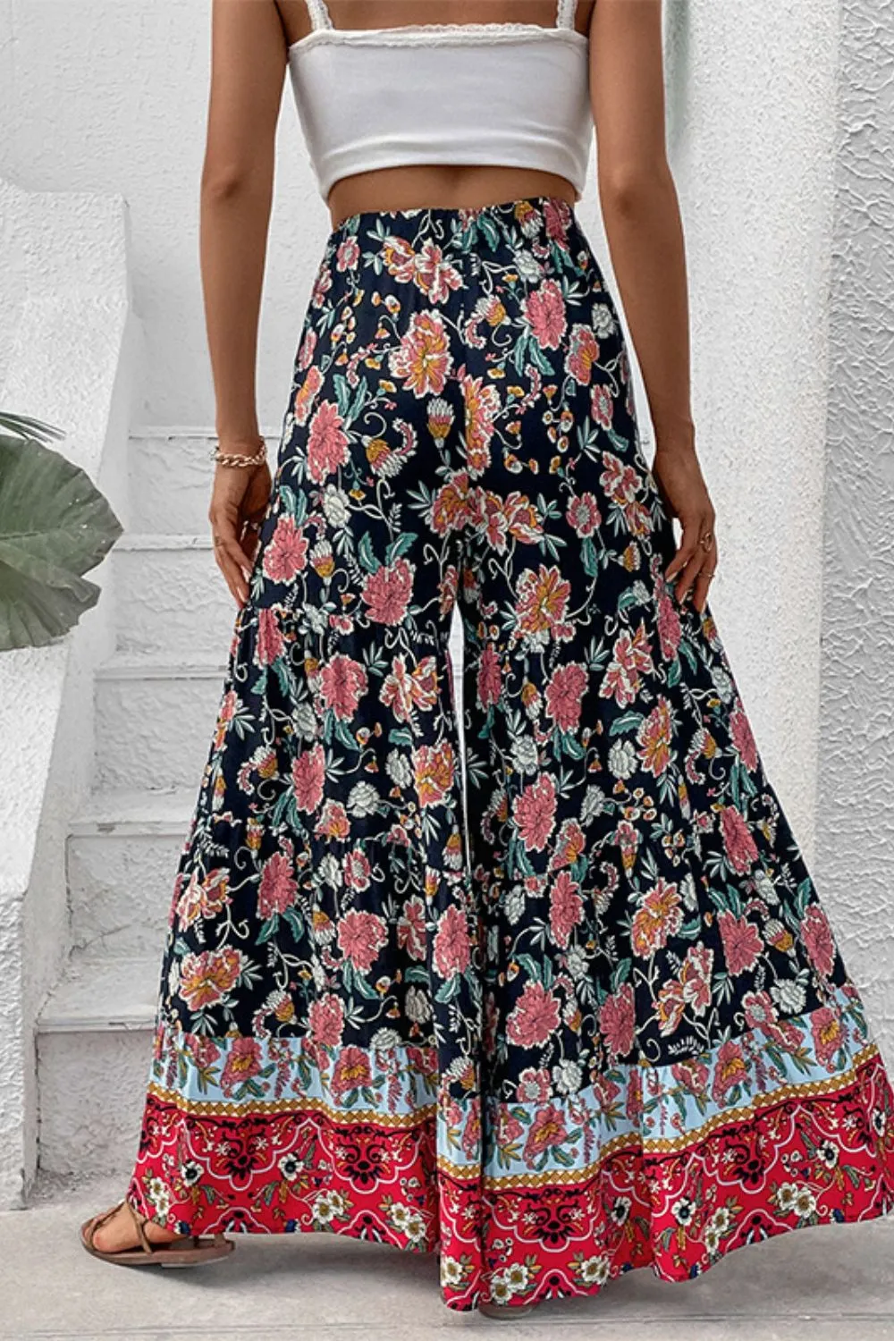 Floral High Waist Palazzo Pants, image 4
