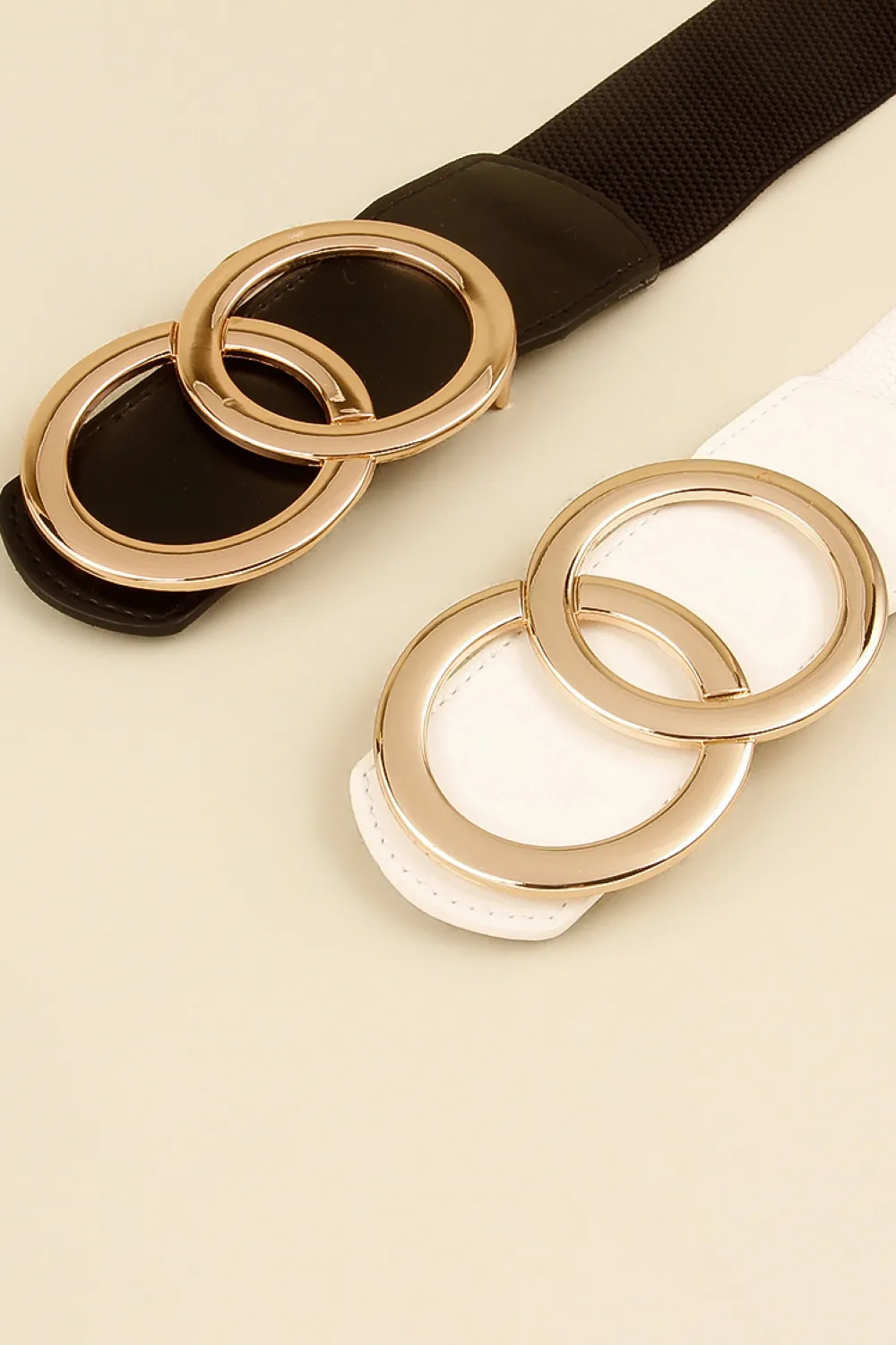 Zinc Alloy Buckle Elastic PU Belt, image 4
