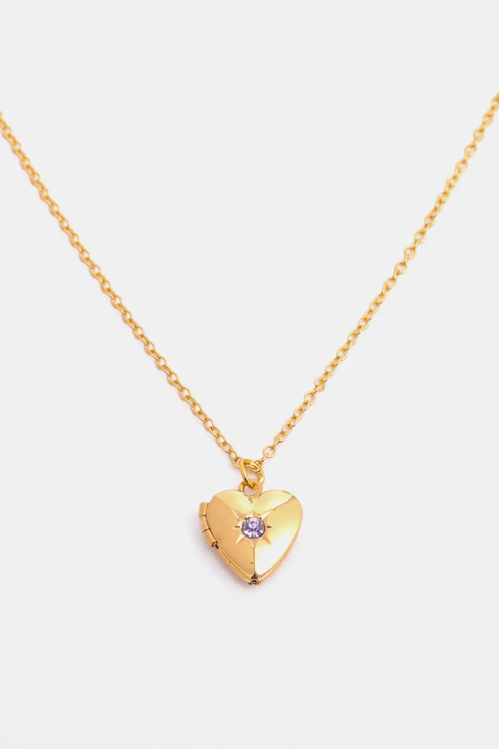 Zircon Heart Shape 14K Gold-Plated Pendant Necklace, image 30