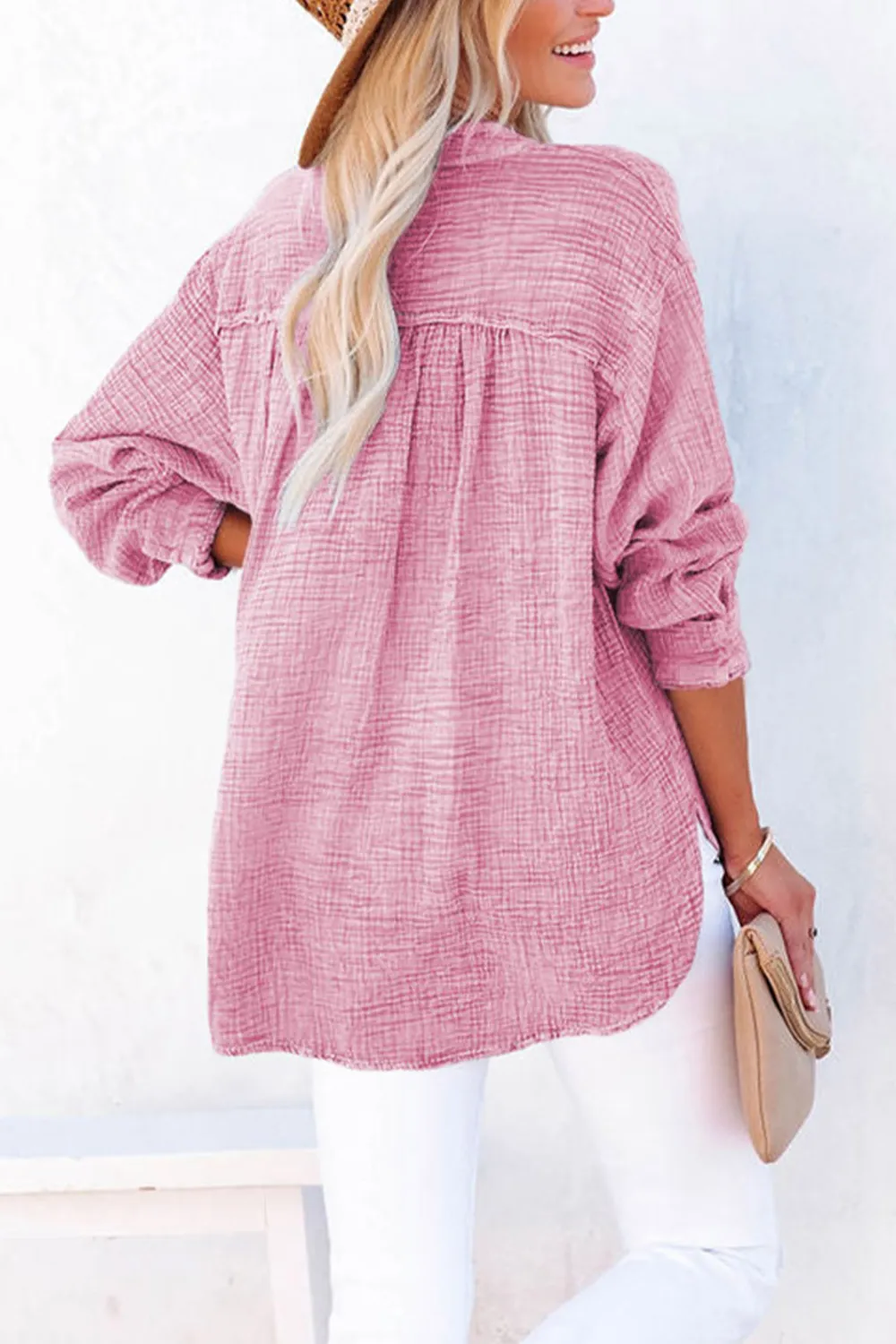 Buttoned Long Sleeve Blouse, image 10