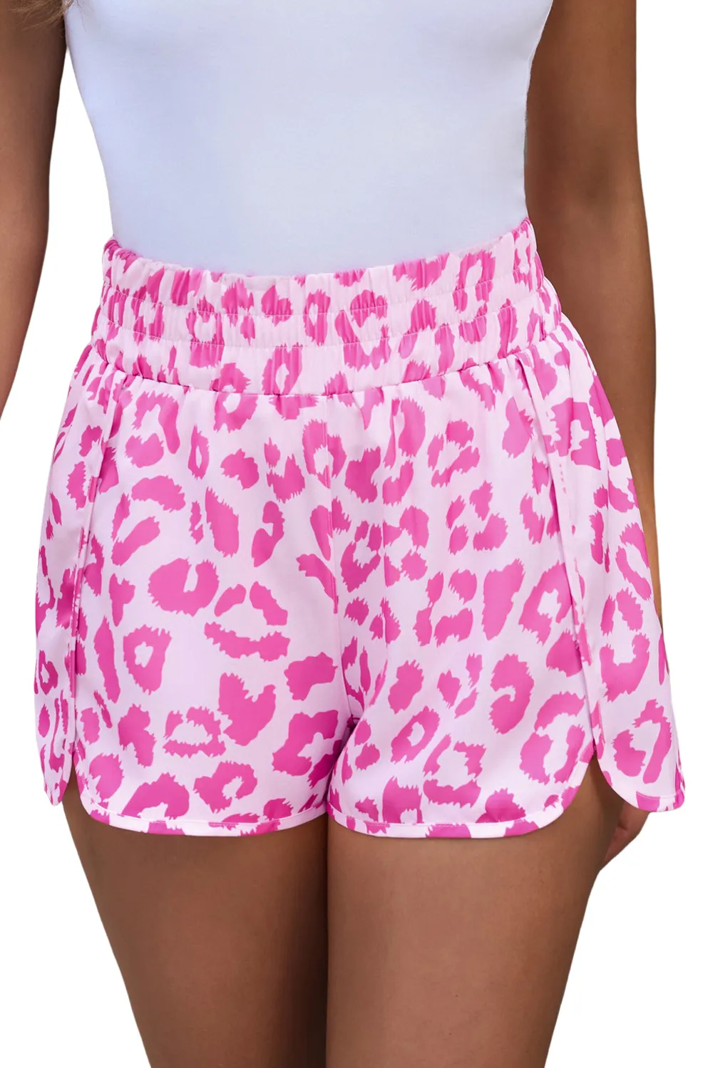 Leopard Elastic Waist Shorts, image 18