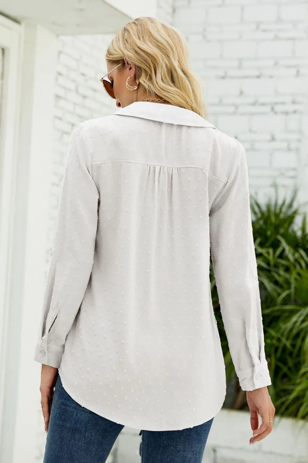 Swiss Dot Johnny Collar Blouse, image 17
