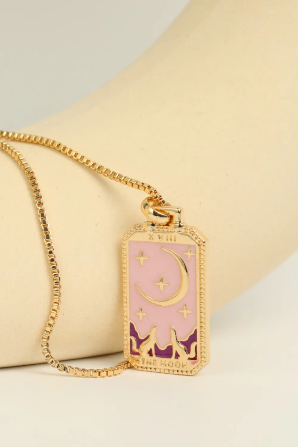 Tarot Card Pendant Copper Necklace, image 9