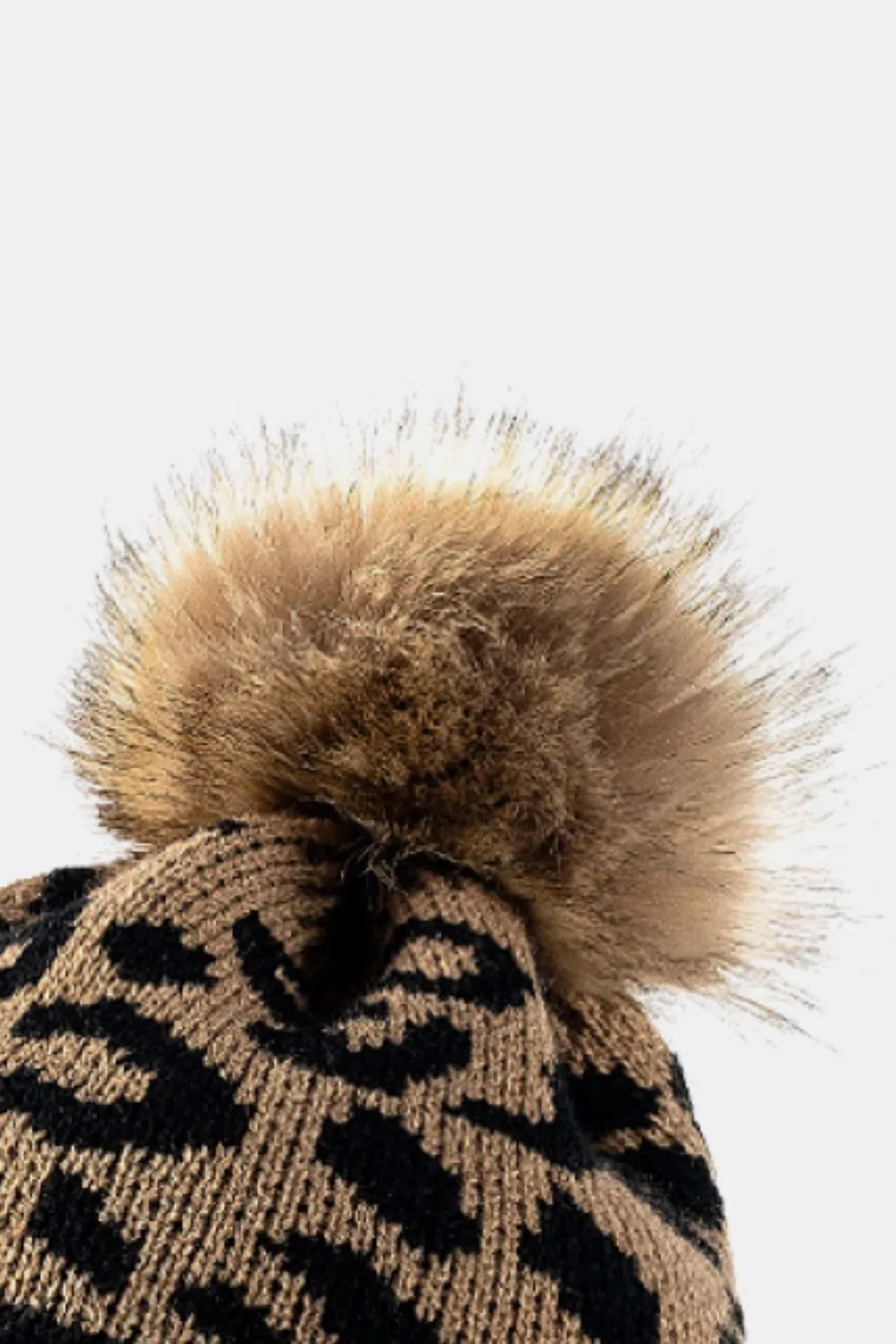Leopard Pom-Pom Cuffed Beanie, image 8