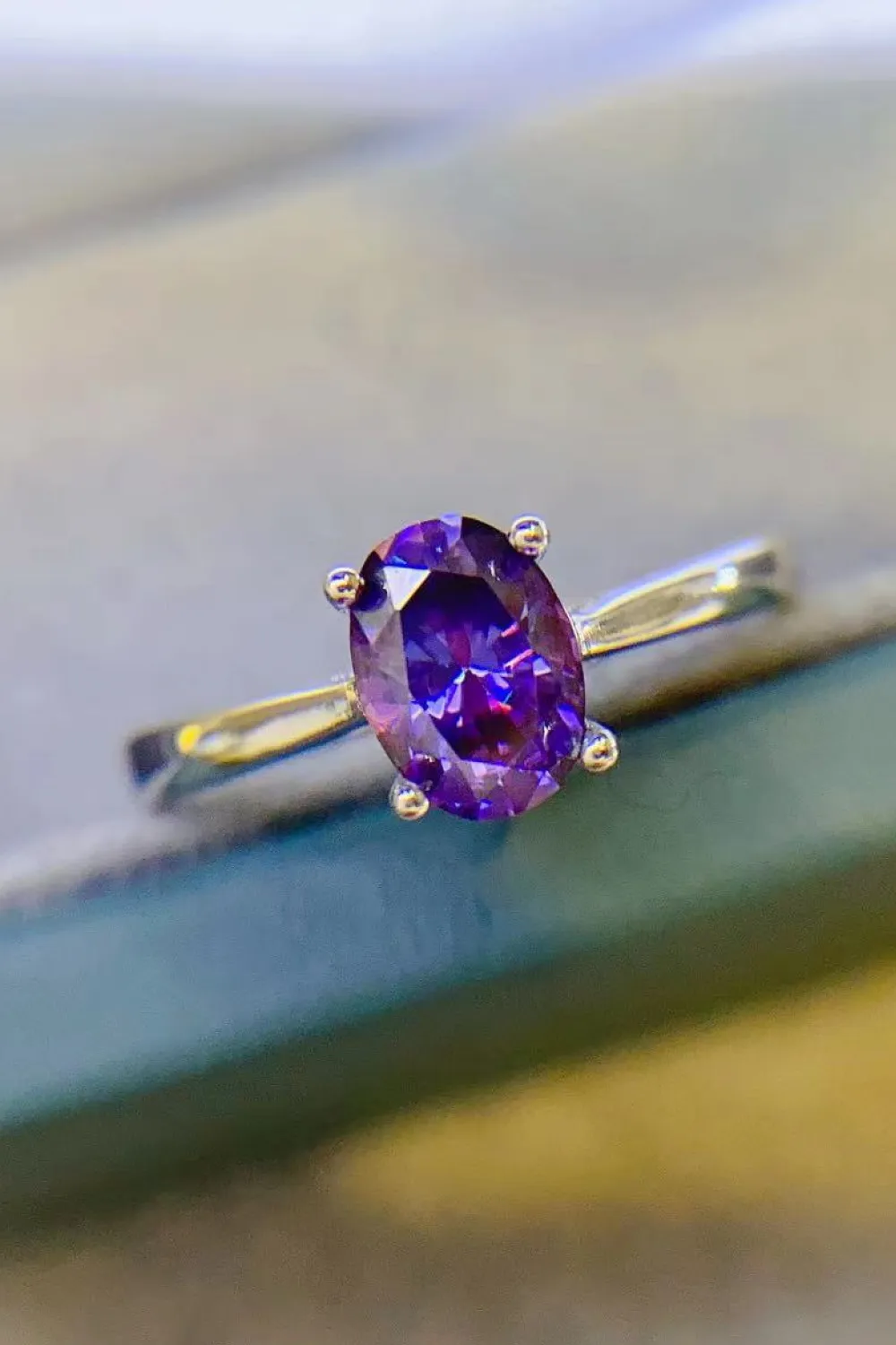 1 Carat Moissanite 4-Prong Solitaire Ring, image 4