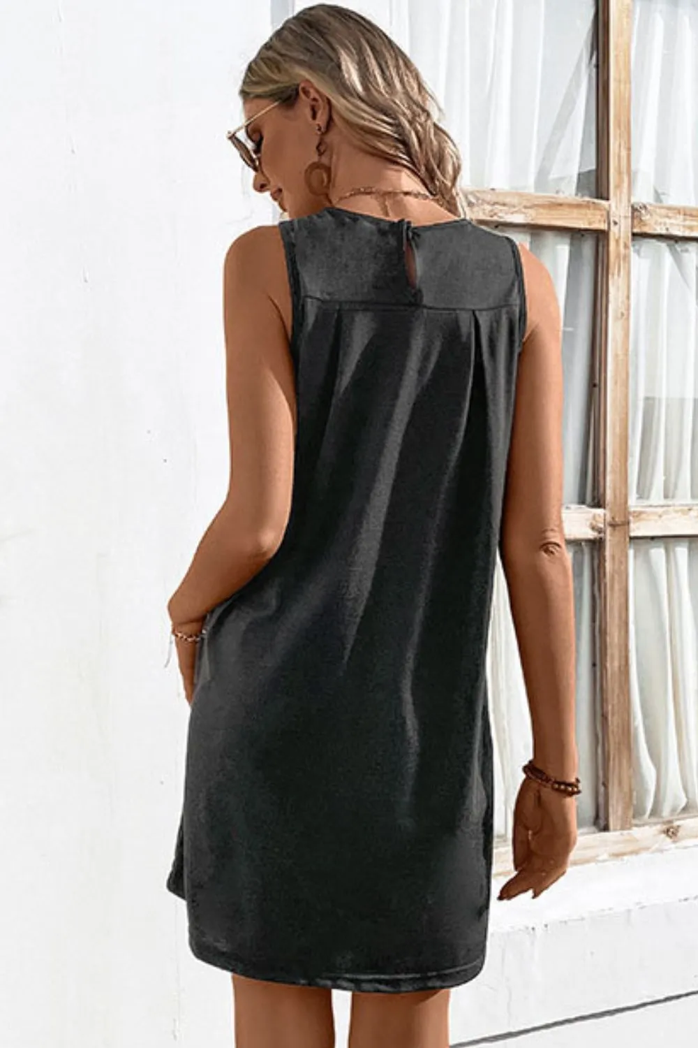 Round Neck Sleeveless Mini Dress, image 10