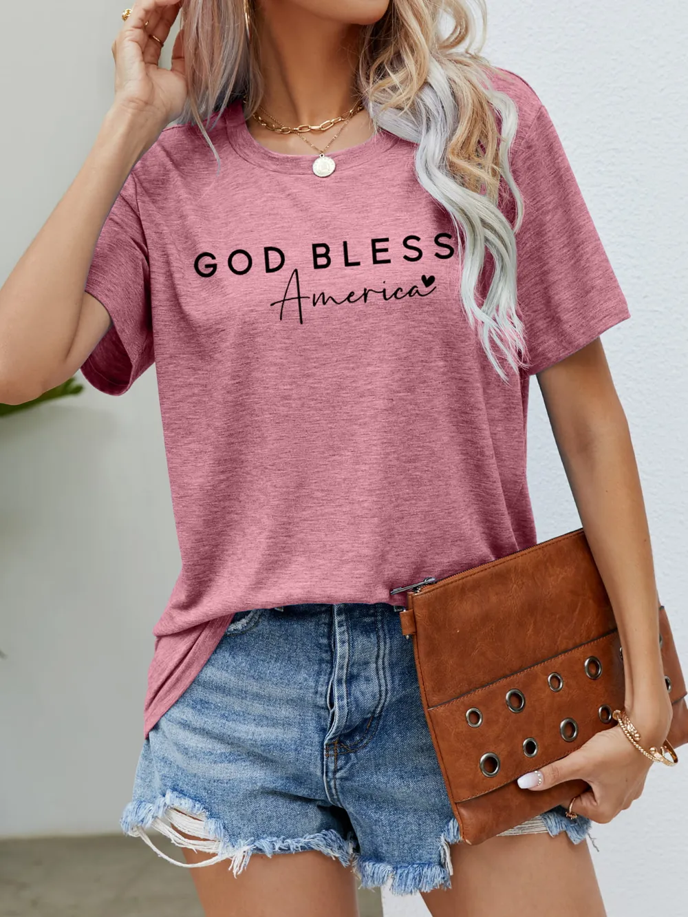 GOD BLESS AMERICA Graphic Short Sleeve Tee, image 12