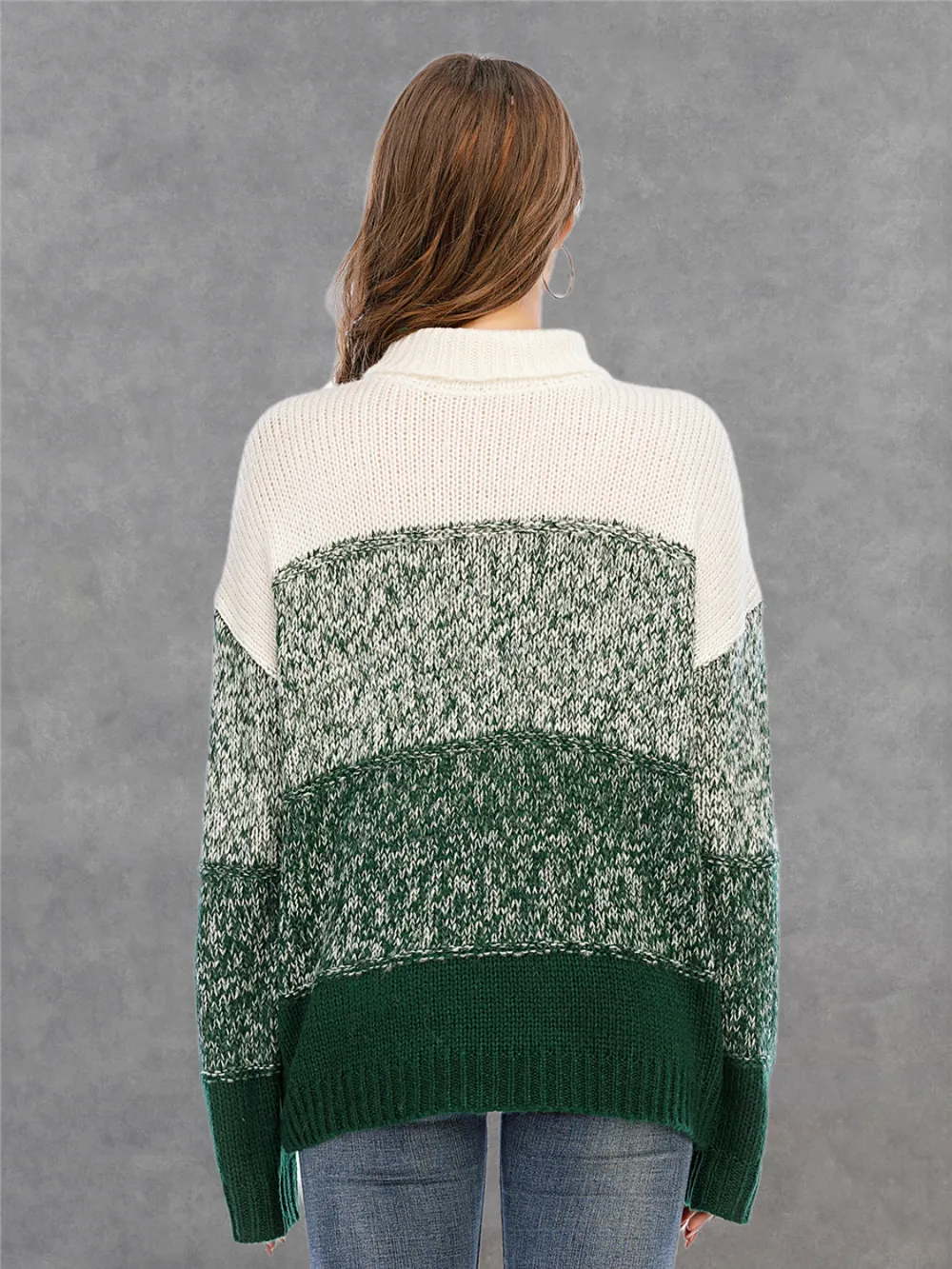 Color Block Turtleneck Sweater, image 4