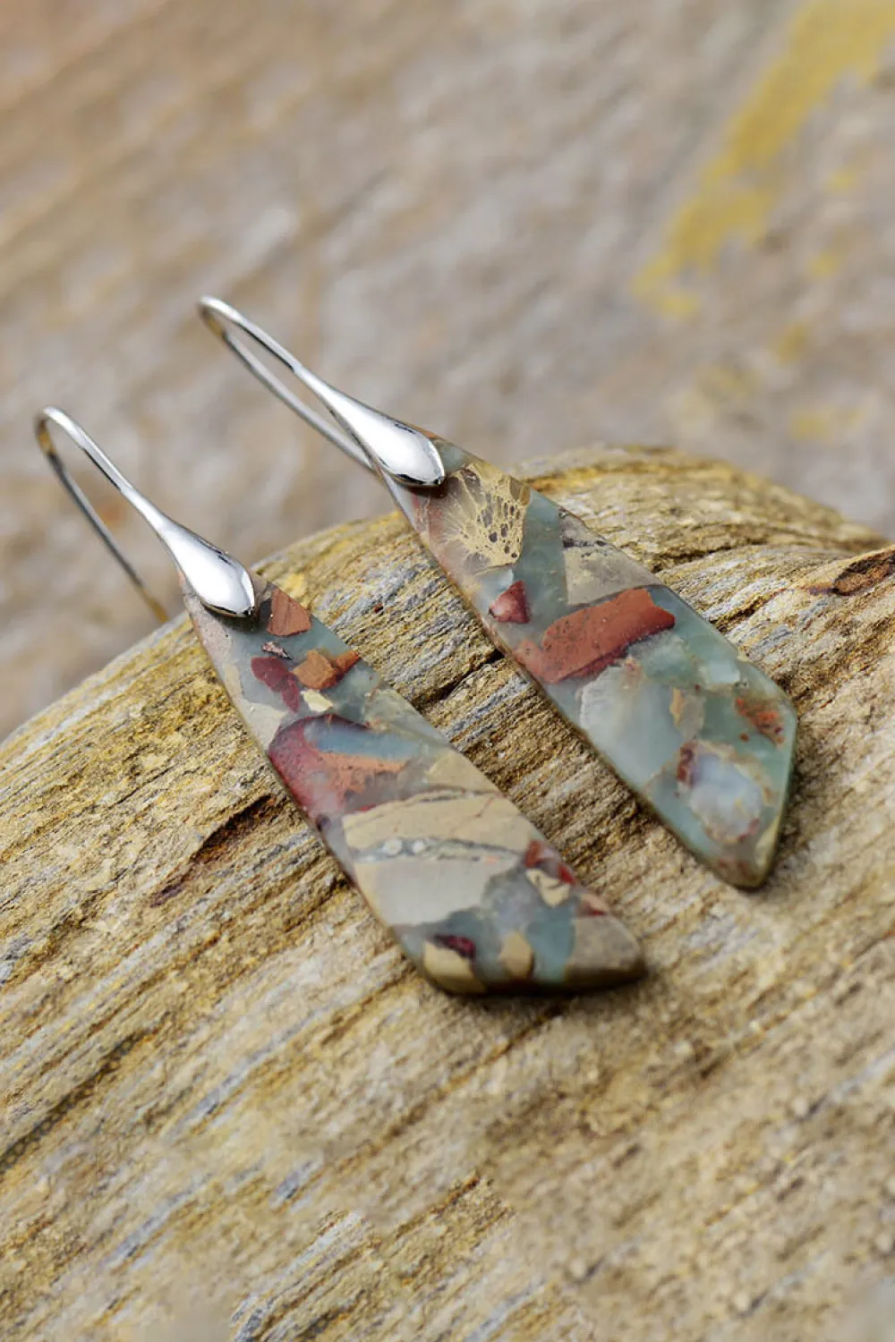 Handmade Natural Stone Dangle Earrings, image 5