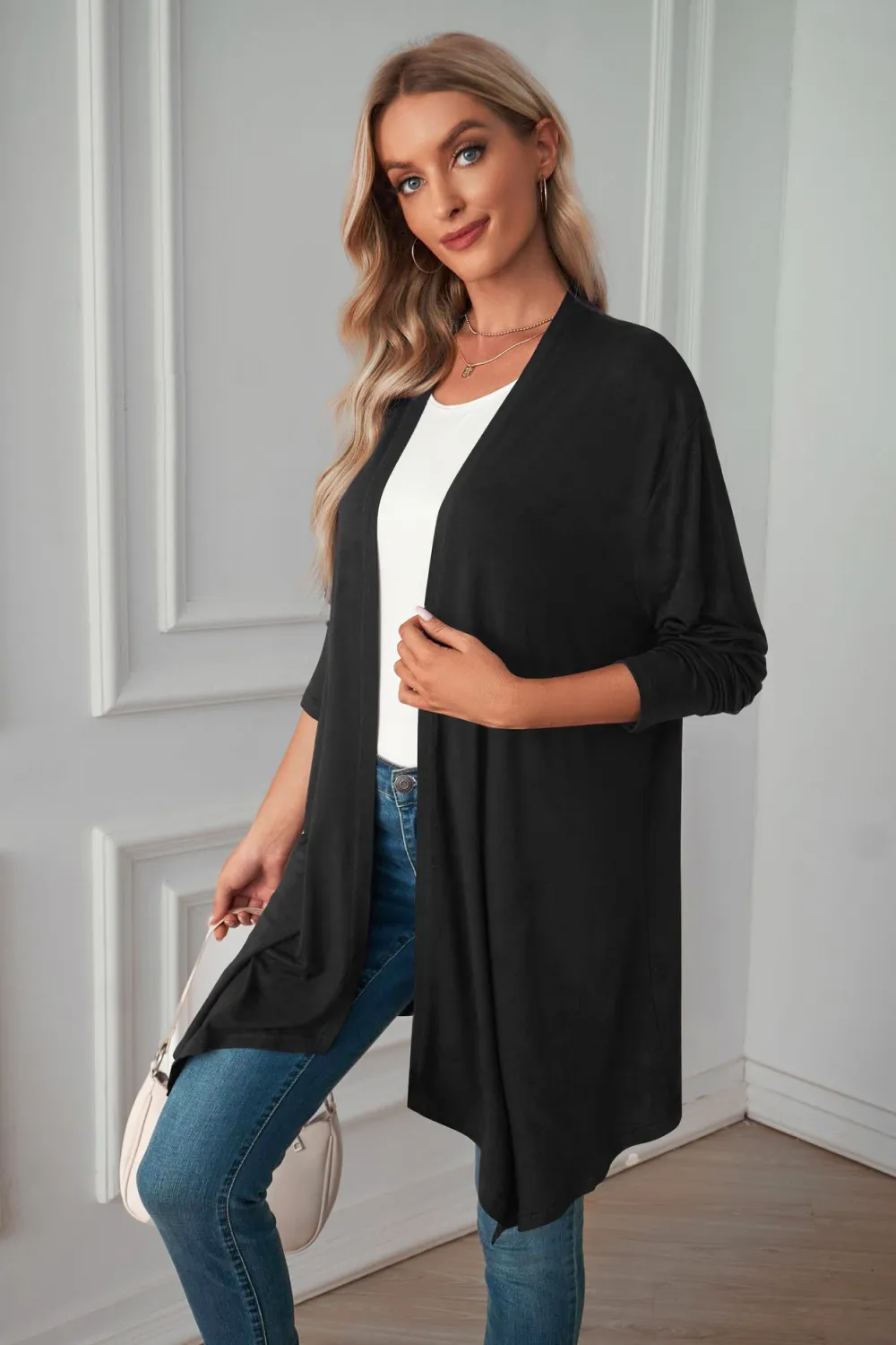 Open Front Long Sleeve Cardigan, image 14