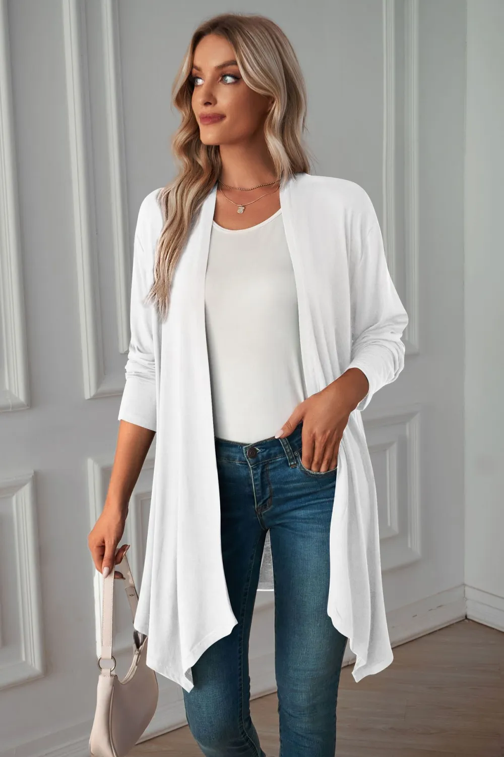 Open Front Long Sleeve Cardigan, image 6