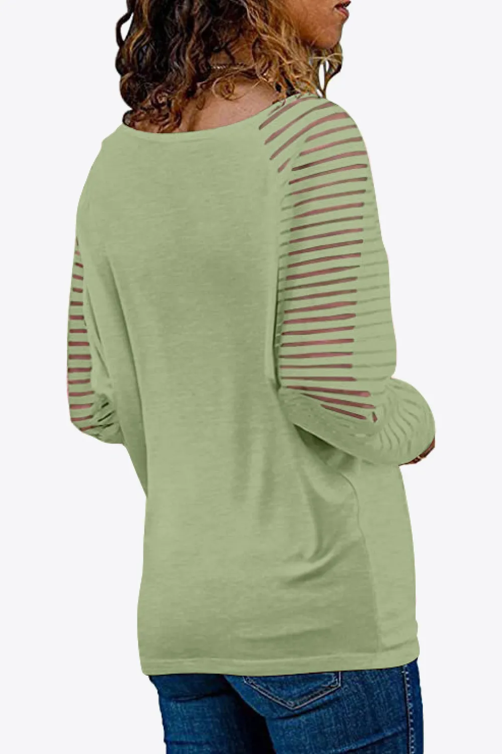 V-Neck Long Raglan Sleeve Top, image 11