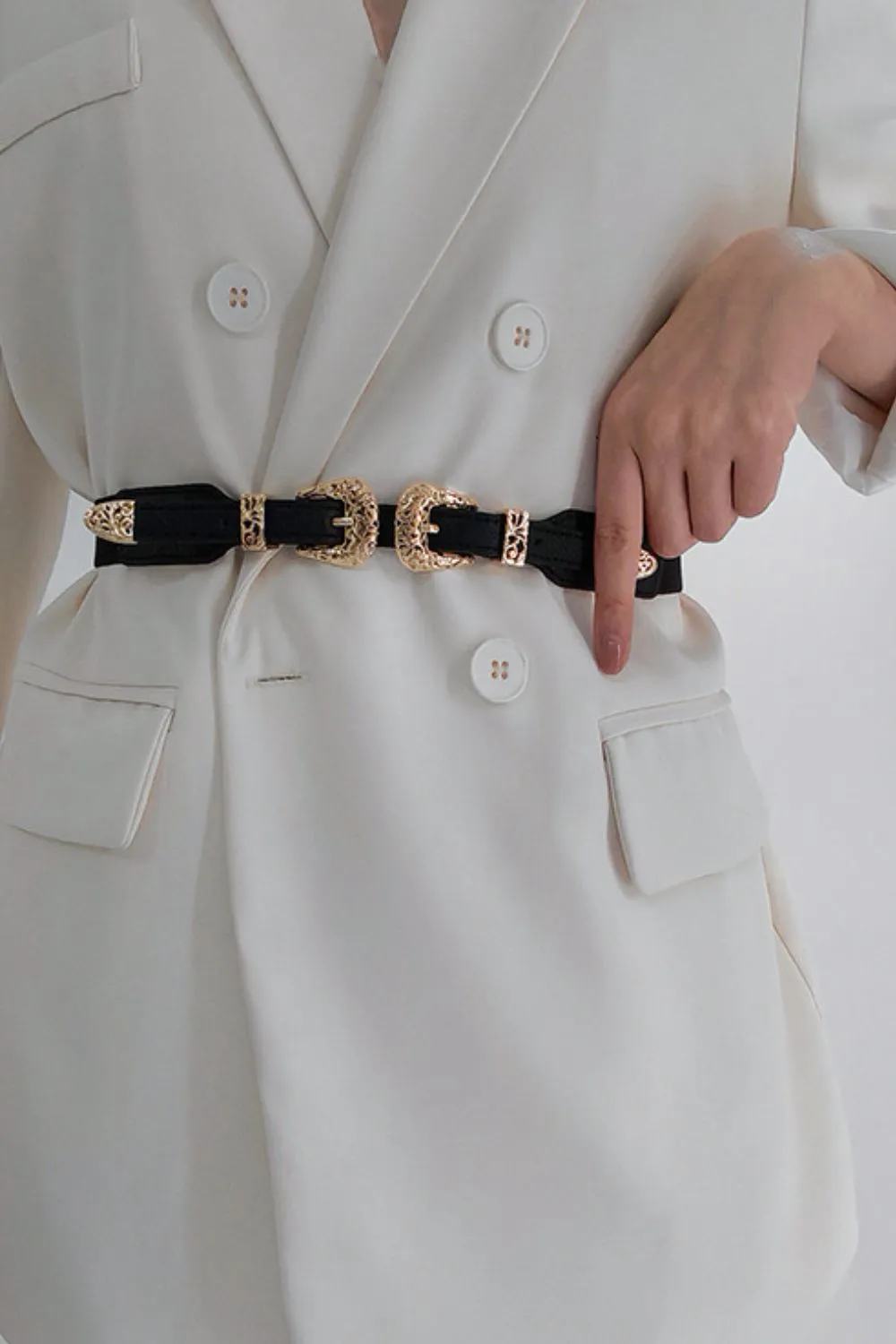 Double Buckle Elastic Belt, image 2
