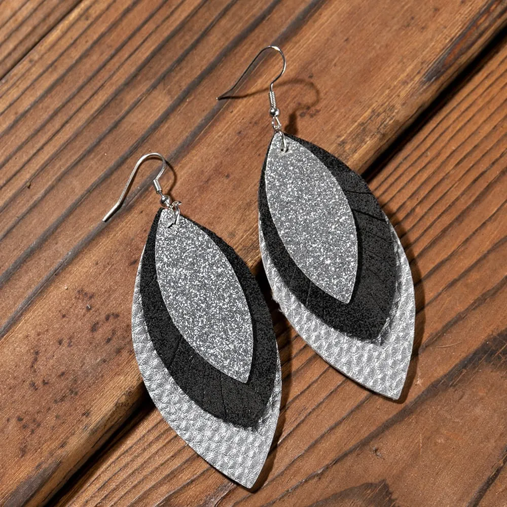 PU Leather Drop Earrings, image 7