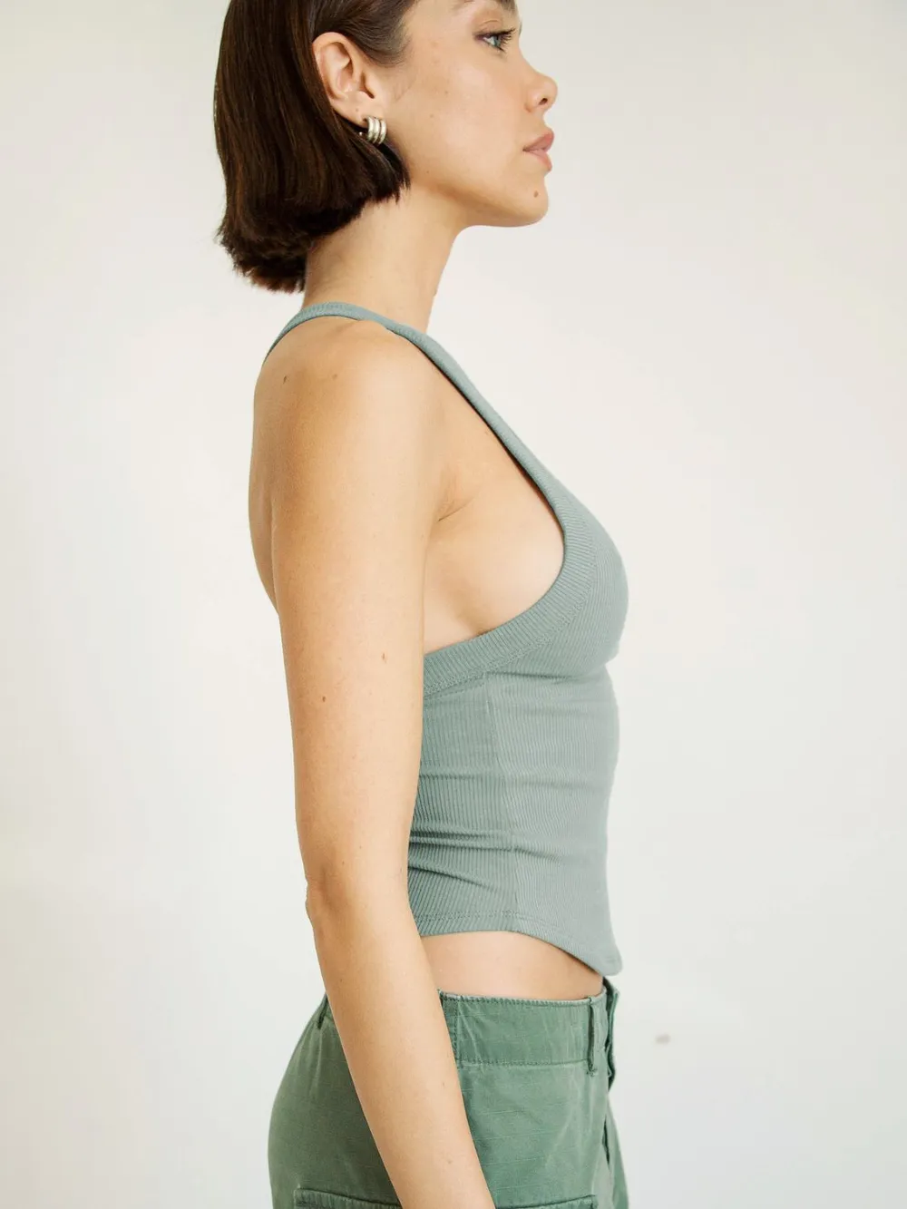 Halter Neck Ribbed Cropped Top, image 24