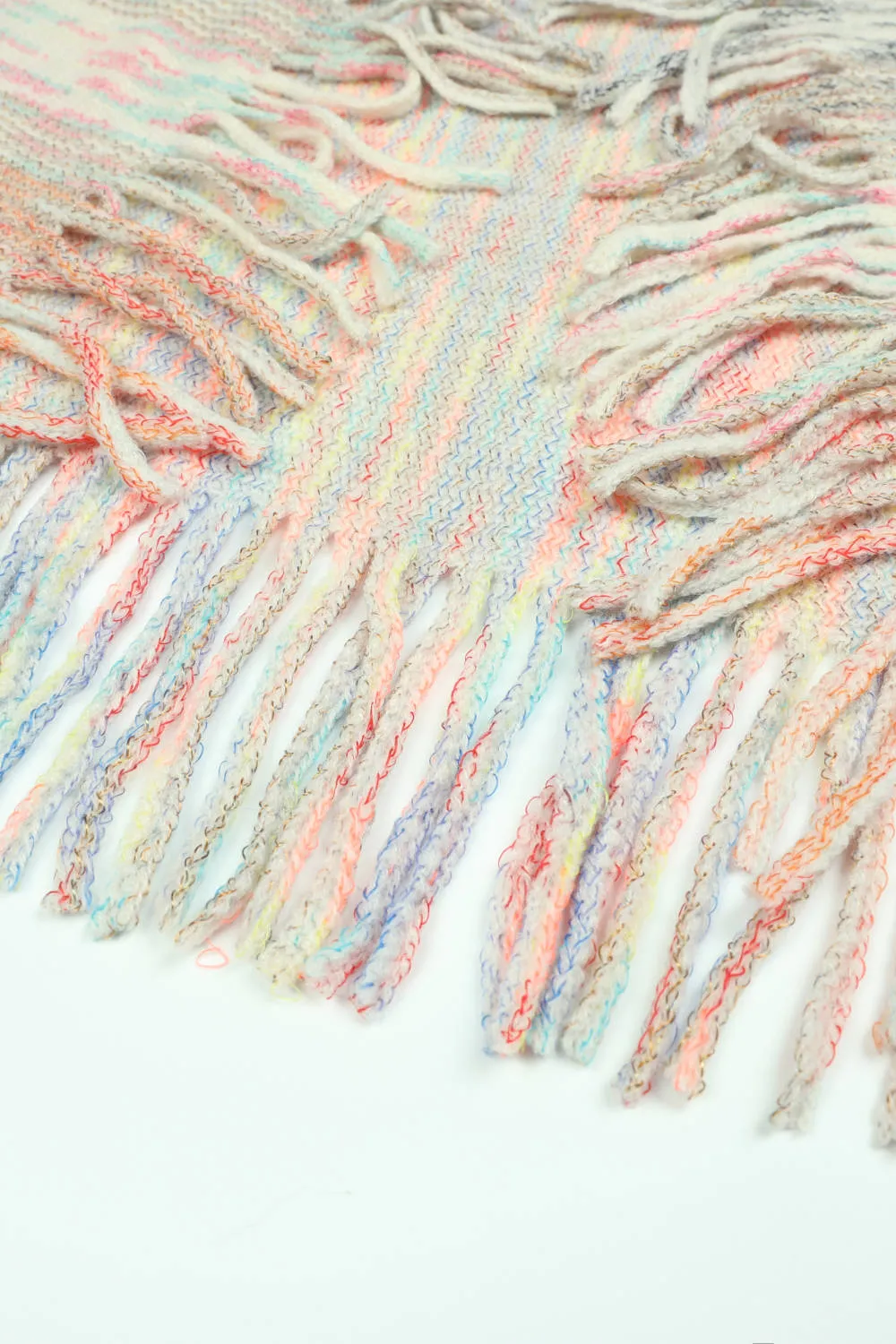 Open Front Fringe Hem Poncho, image 12