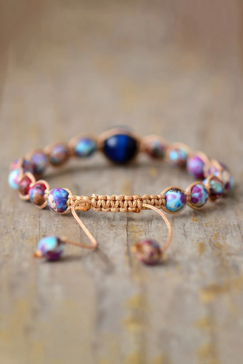 Imperial Jasper & Natural Stone Beaded Bracelet, image 4