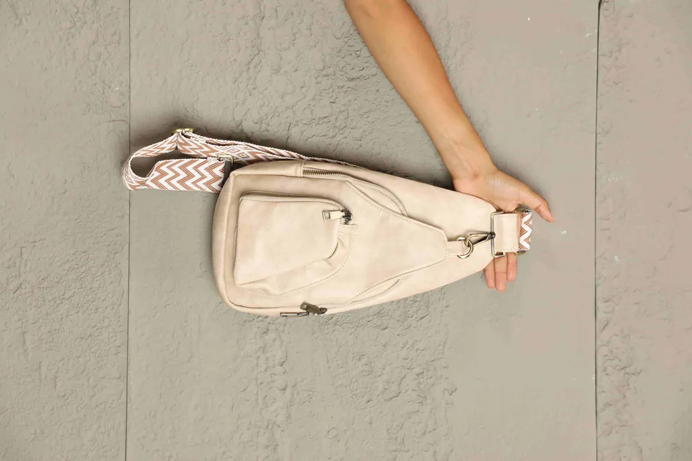 Take A Trip PU Leather Sling Bag, image 6