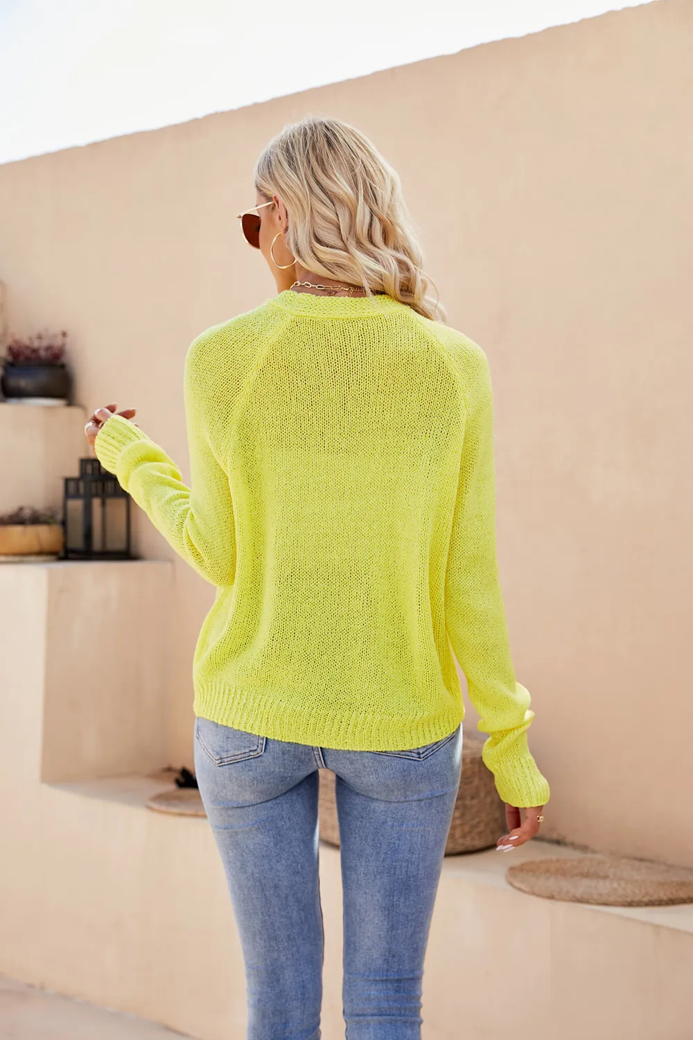 Raglan Sleeve Button Front Cardigan, image 6